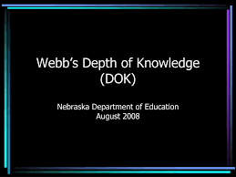 Ppt Webbs Depth Of Knowledge Dok Nebraska Department Of