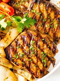 grilled pork chops with savory marinade