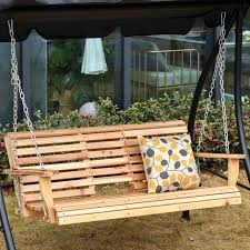 Seater Wood Swing Chair Swing Bench