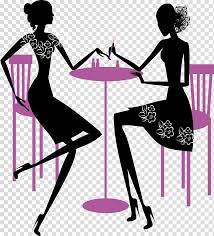 two woman sitting on chair graphic art