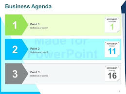 Ppt Schedule Template Agenda Slide Business Editable