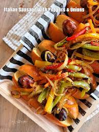 sweet italian sausages with peppers