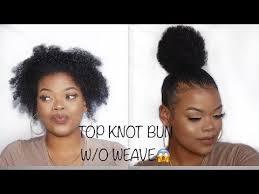 If you're looking for inspiration to achieve this look, follow along for 17 of our favourite bun hairstyles. Top Knot Bun On Short Natural Hair Safiya Youtube Natural Hair Bun Styles Short Natural Hair Styles Top Knot Bun