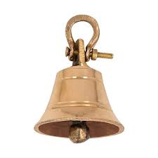 Brass Wall Hanging Bell With Chain And
