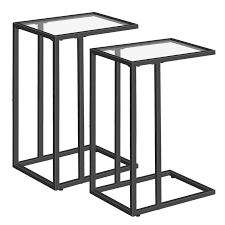 Tempered Glass Snack Side Table