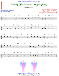 Hark The Herald Angels Sing For Recorder Free Sheet Music