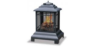 Black Wood Burning Outdoor Firehouse