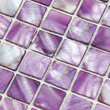 Shell Tiles 100 Purple Seashell Mosaic