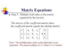 Matrices Using Matrices To Solve