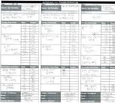 Workout Sheet Template Log Treadmill Spreadsheet