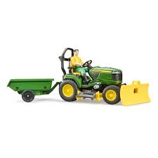 bruder john deere lawn tractor with
