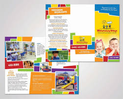 Daycare Brochure Samples Preschool Kids Day Care Brochure Template