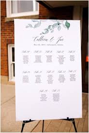 An Indiana Landmarks Center Wedding Seating Chart Simple