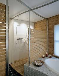 Tropical Wood Plank Master Bath