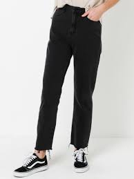 Articles Of Society High Rise Mom Jeans In Vintage Black Denim
