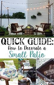 how to decorate a small patio small