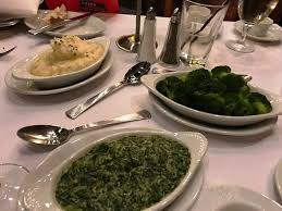 mashed potatoes creamed spinach
