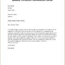 (sender's letter) schedule an appointment to interview a potential employee; Cancellation Letter For Guest Speaker Invitation Writeletter2 Com