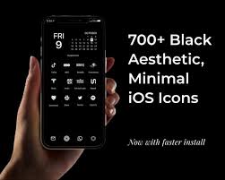 700 Black Minimal Ios Icon Pack Luxury