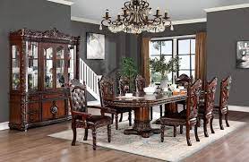 Double Pedestal Dining Table Set