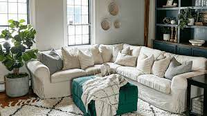style a sectional couch with pillows