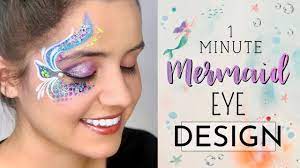 mermaid eye face paint tutorial