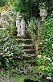 Coastal Garden With Romantic Statues At