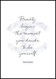 Coco Chanel Poster Quote Wall Art