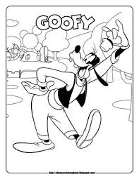 Mickey mouse coloring book page. Goofy Coloring Pages
