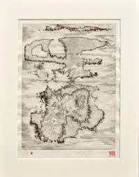 K. N. Tsukamoto - Mid Century Islands Woodblock For Sale at 1stDibs | henry  tsukamoto