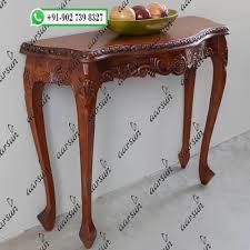 Teak Wood Wooden Console Table Without