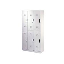 lcrv 6 door dual lock locker cabinet