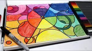 art lesson abstract colour wheel
