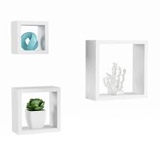 decorative floating cube wall shelves