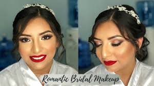 romantic bridal makeup rose gold eyes