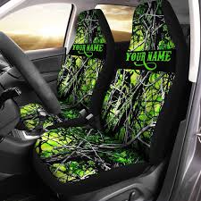 Green Muddy Camo Custom Car Seat Covers