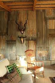 Recycled Corrugated Iron Wall Rustic
