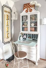 This piece has been refinished using annie sloan chalk paint in french linen and old white, distressed, and coated with a clear gloss polyurethane for protection and shine. Secretary Desk With Hutch You Ll Love In 2021 Visualhunt