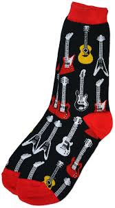 aim gifts metallic guitar socks