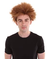Amazon.com: Fuzzy Spiky Johnny Werewolf Costume Wig with Premium Breathable  Capless Cap and Adjustable Lining, Brown : Clothing, Shoes & Jewelry