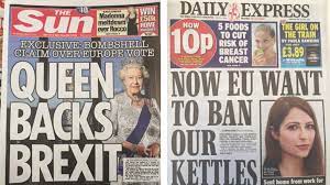 Choose the tabloid newspaper size ! Brexit Vote Gives Tabloids Chance To Unleash Anti European Tendencies The New York Times