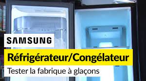 Comment tester et réinitialiser la machine à glaçons sur un  réfrigérateur-congélateur Samsung - YouTube