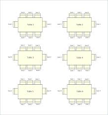 Table Seating Chart Diagram Catalogue Of Schemas