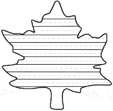 Leaf Writing Paper Template