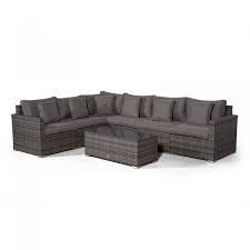 modular 6 seat rattan corner sofa set