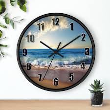 10 Silent Beach Clock Ocean Waves On