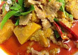 Red Pork Curry With Pumpkin gambar png