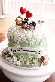 The cake is a buttery yet sweet cake. 10th Wedding Anniversary Cake Happy Anniversary Cakes Wedding Anniversary Cakes Anniversary Cake