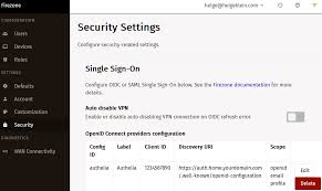 firezone wireguard vpn with user self