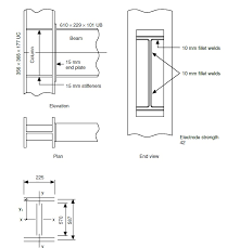 welded steel beam to column connection